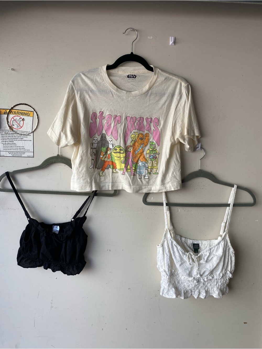 Star Wars Graphic Tee Wild Fable Eyelet H&M Crop Top Bundle Size Small - Picture 2 of 15